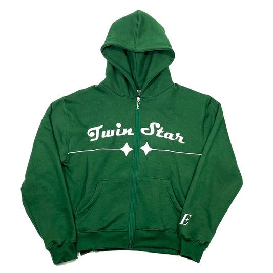 Forest Green Twin Star Zip-up