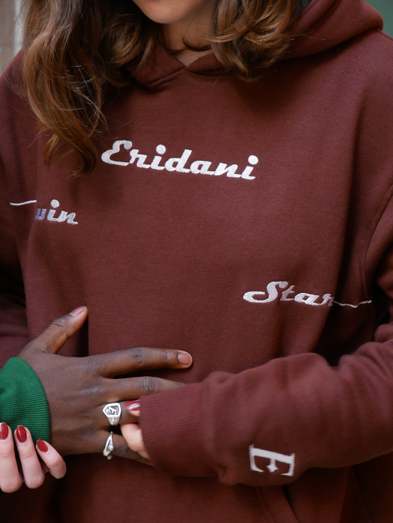 Dark Brown Twin Star Hoodie