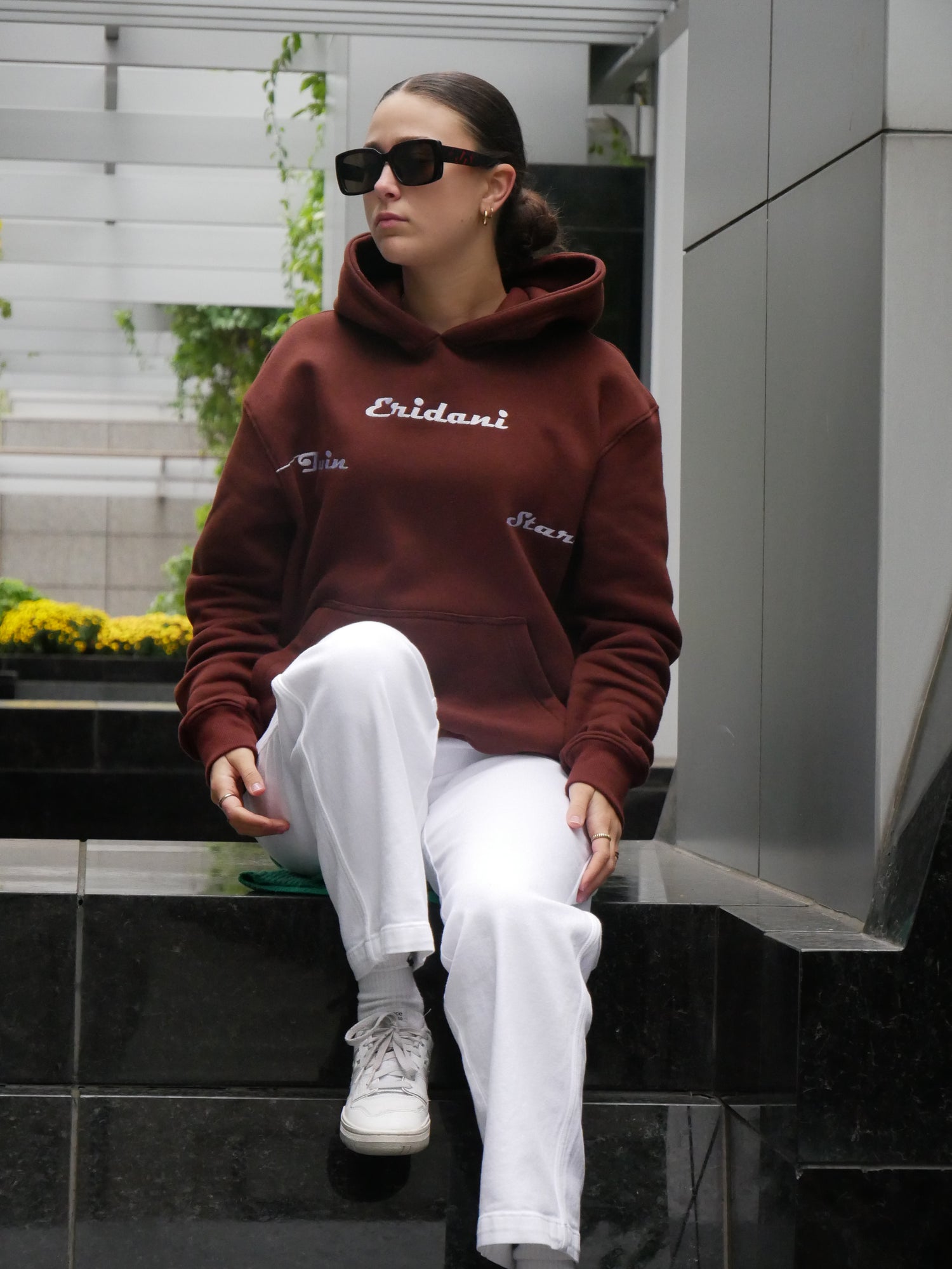 Dark Brown Twin Star Hoodie